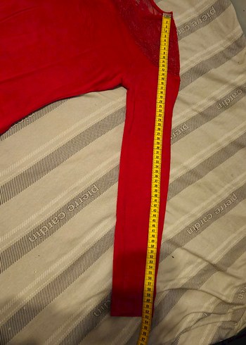 Kırmızı Dantel Detaylı Body - Görsel 4