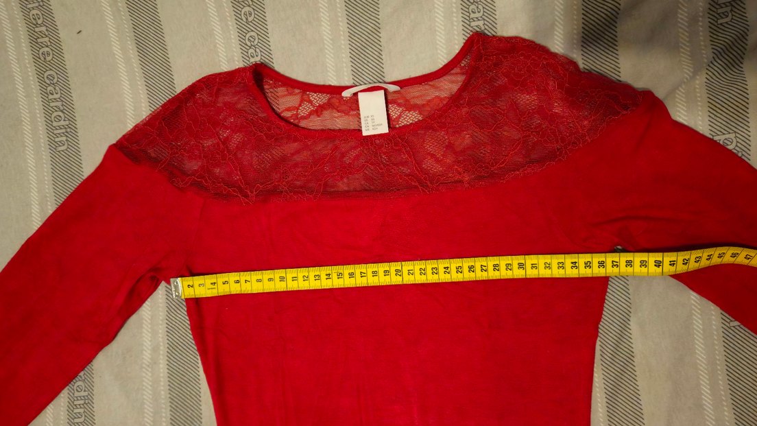 Kırmızı Dantel Detaylı Body - Görsel 2