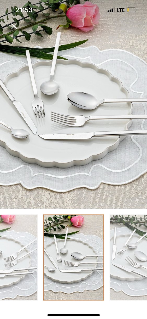 Emsan Storm 84 Parça 12 Kişilik Çatal Kaşık Bıçak Seti - Görsel 2