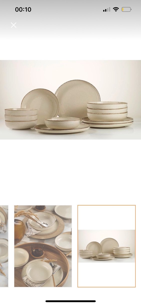 Kütahya Porselen Moderna 24 Parça 8 Kişilik Yemek Takımı Tarçın - Görsel 3