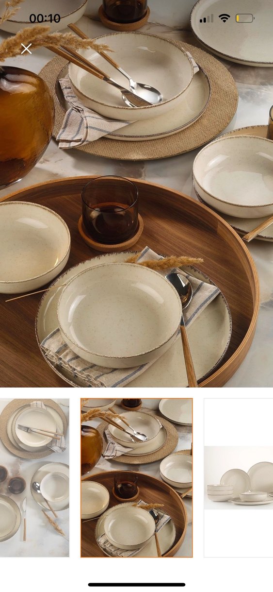 Kütahya Porselen Moderna 24 Parça 8 Kişilik Yemek Takımı Tarçın - Görsel 2