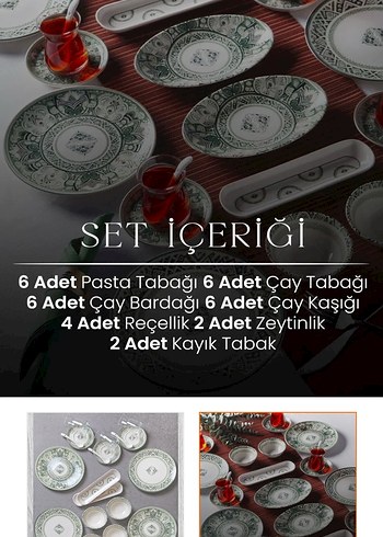 Kitchen Life 64 Parça 12 Kişilik Porselen Kahvaltı Takımı - Görsel 2