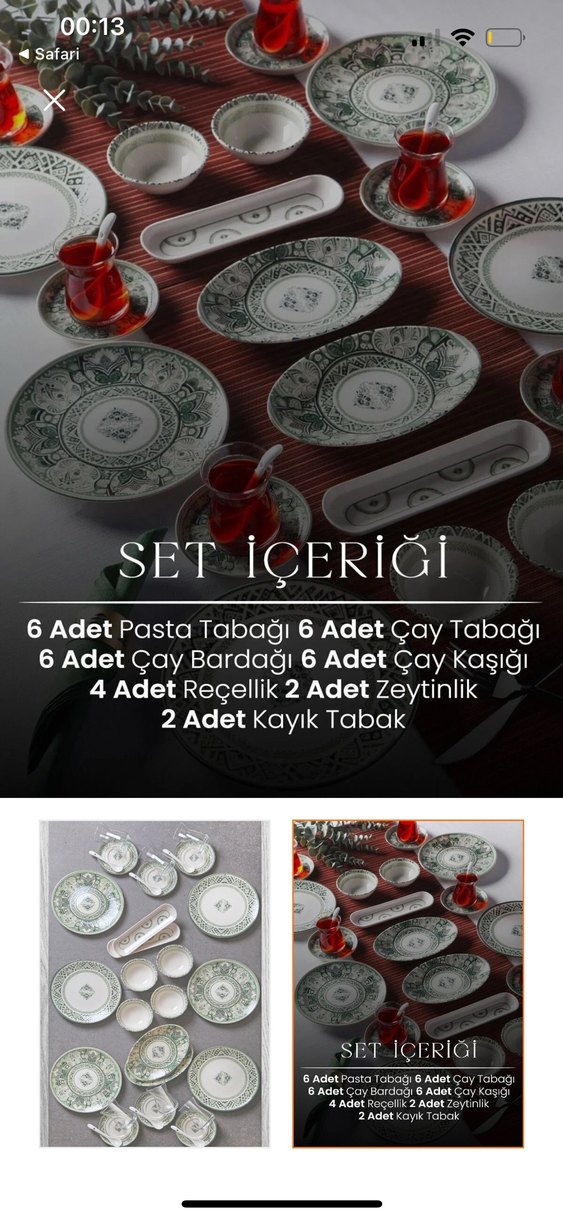 Kitchen Life 64 Parça 12 Kişilik Porselen Kahvaltı Takımı - Görsel 2