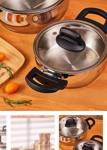 Emsan Aren 8 Parça Çelik Tencere Seti - Görsel 6