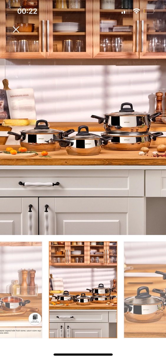 Emsan Aren 8 Parça Çelik Tencere Seti - Görsel 3