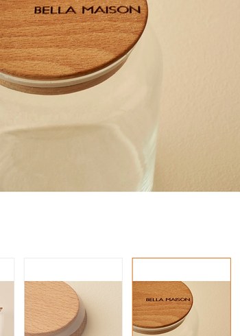 Bella Maison Joye Ahşap Kapaklı 3lü KavanozSeti Naturel(1400cc) - Görsel 3