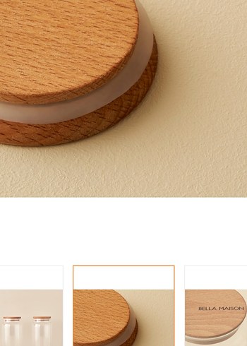 Bella Maison Joye Ahşap Kapaklı 3lü KavanozSeti Naturel(1400cc) - Görsel 2