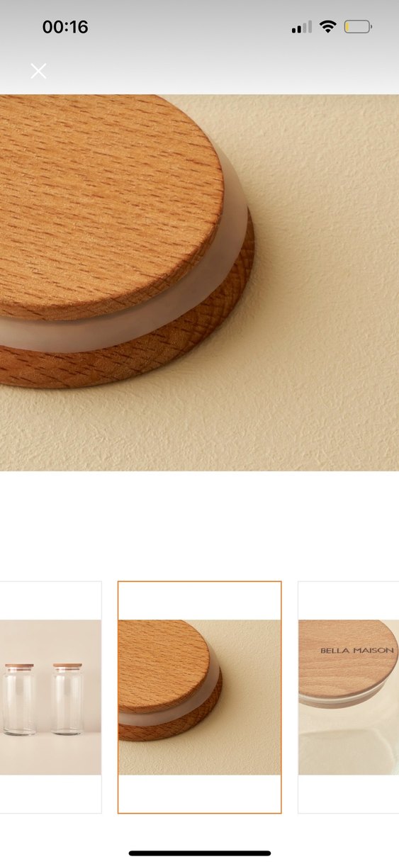 Bella Maison Joye Ahşap Kapaklı 3lü KavanozSeti Naturel(1400cc) - Görsel 2