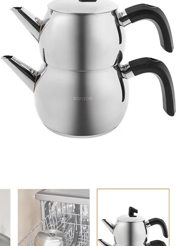 Karaca Belinay Indüksiyon Tabanlı Midi Siyah Çaydanlık Takımı - Görsel 9