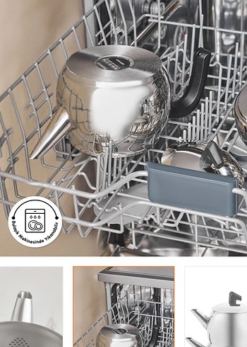 Karaca Belinay Indüksiyon Tabanlı Midi Siyah Çaydanlık Takımı - Görsel 8