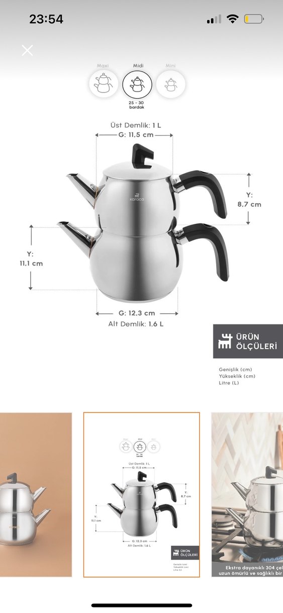 Karaca Belinay Indüksiyon Tabanlı Midi Siyah Çaydanlık Takımı - Görsel 2