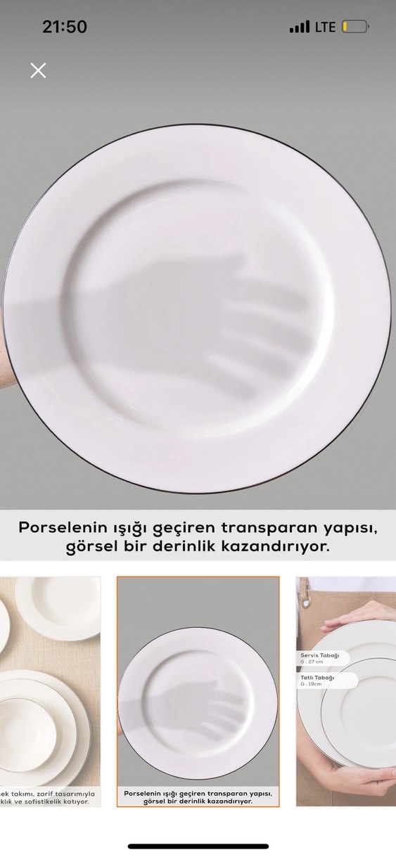 Karaca Elegance Bone Lexi 53 Parça 12 Kişilik Yemek Takımı Platn - Görsel 5