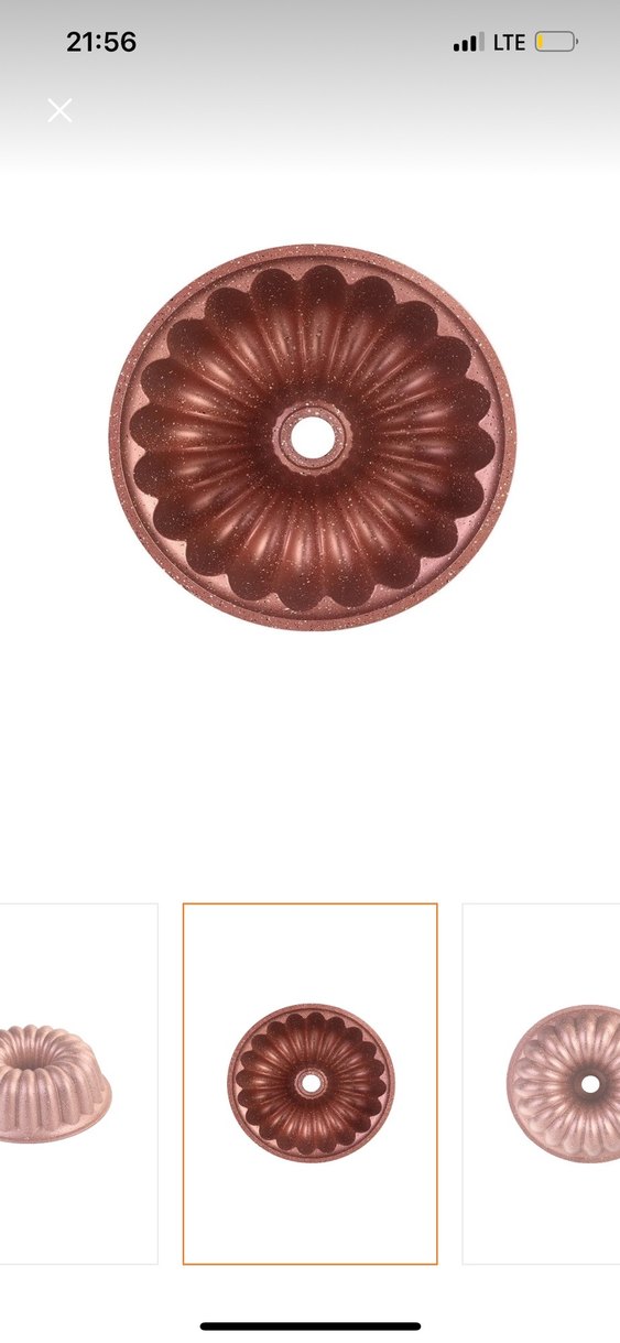 Emsan Arya 24 cm Döküm Kek Kalıbı Golden Pink - Görsel 4