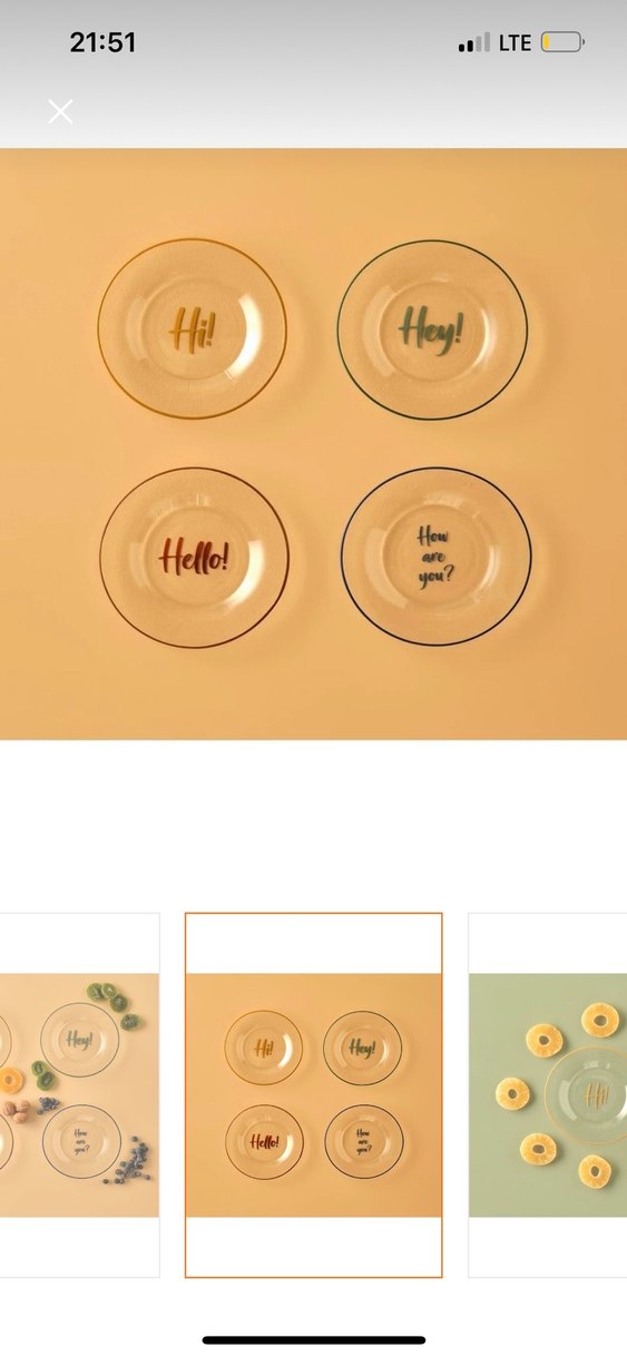 Bella Maison Çok Renkli Hello Pasta Tabağı 12 adet - Görsel 2