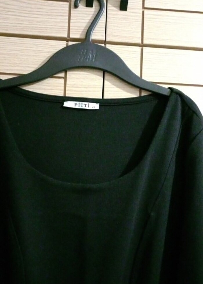 SİYAH-DESENLİ ŞIK ELBİSE - Görsel 2