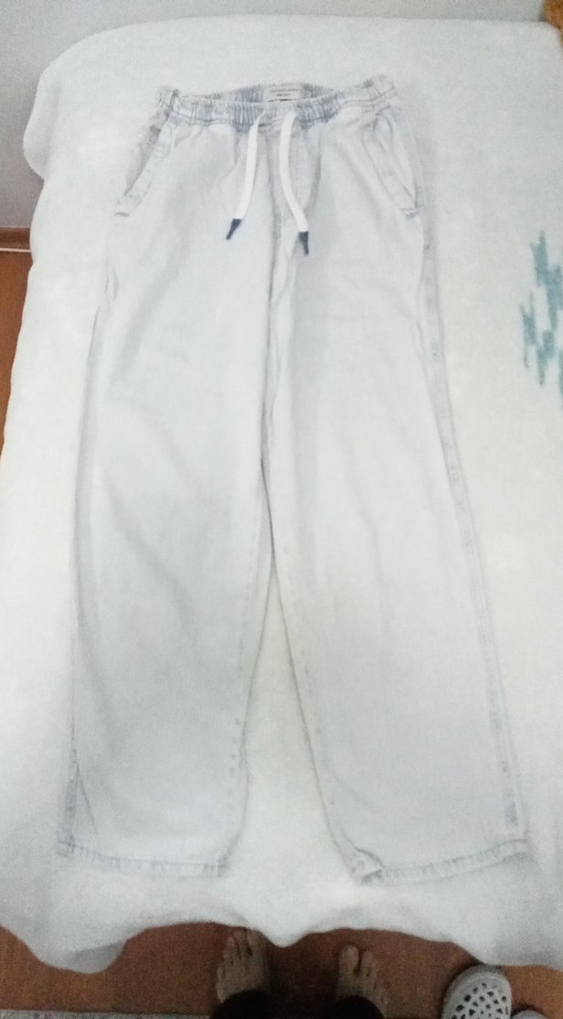 Gri Loose Denim Erkek Pantolon - Görsel 3