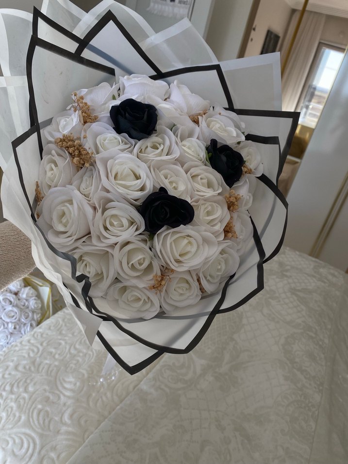 Bohem Beyaz Gelin Buketi - Görsel 4