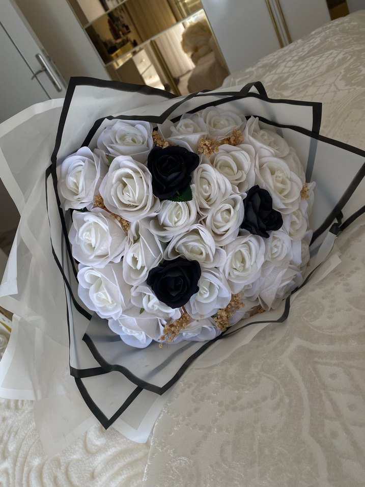 Bohem Beyaz Gelin Buketi - Görsel 3