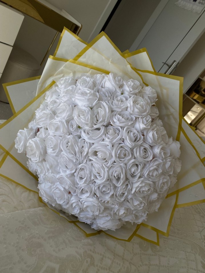 101 adet Beyaz  Bohem Düğün Aksesuarı isteme çiçeği - Görsel 4