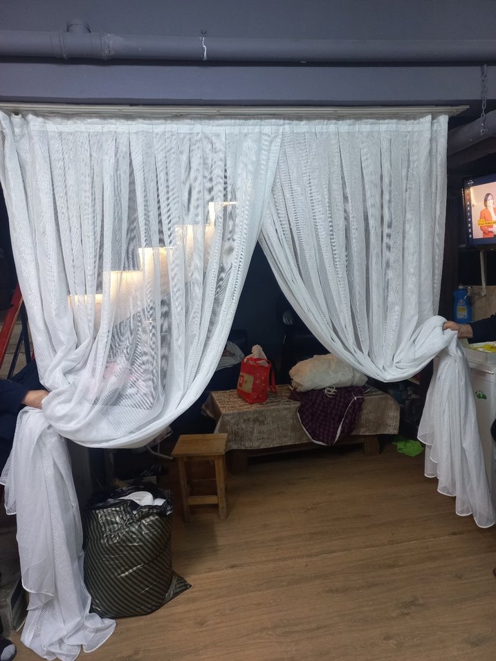 Bohem Beyaz Tül Perde krevze mekanizma yapilacak - Görsel 2