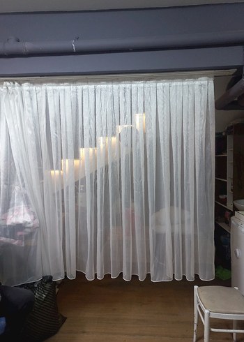 Beyaz Düz tul Perde - Görsel 3