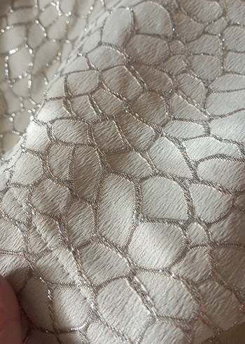 Parlak Bej Yılan Desenli Modern Perde 4 adet - Görsel 9