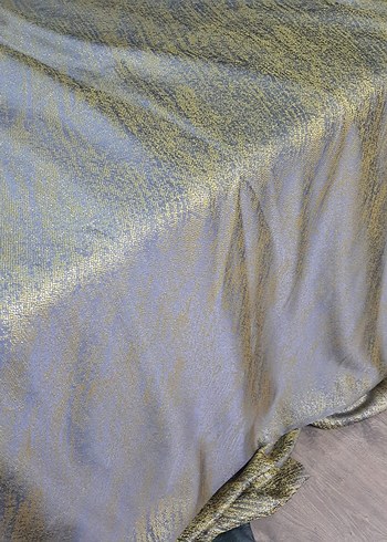 Gri ve Sarı Batik Desenli Modern Perde iki kanat fiyatidir - Görsel 6