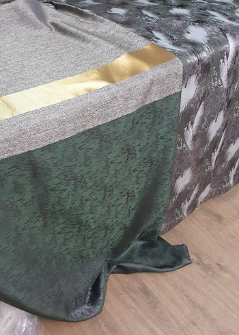 Gri ve Sarı Batik Desenli Modern Perde iki kanat fiyatidir - Görsel 7