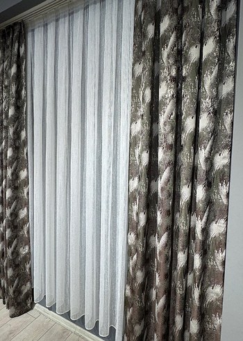 Gri Çizgili Beyaz Modern Perde fiyat hepsinin fiyatidir - Görsel 7