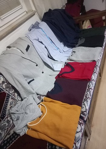 Sarı erkek Triko Kazak, Bisiklet Yaka, Rahat Kesim - Görsel 4