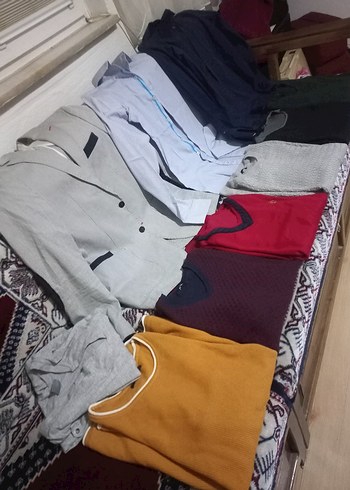 Sarı erkek Triko Kazak, Bisiklet Yaka, Rahat Kesim - Görsel 3