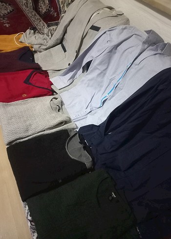 Sarı erkek Triko Kazak, Bisiklet Yaka, Rahat Kesim - Görsel 5