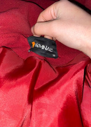 Kapüşonlu Bordo Kaban - Görsel 3