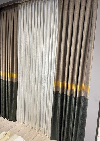 Modern Klasik Gri Çizgili Perde fiyat hepsinin fiyatidir - Görsel 5