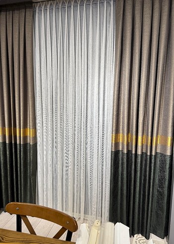 Modern Klasik Gri Çizgili Perde fiyat hepsinin fiyatidir - Görsel 4