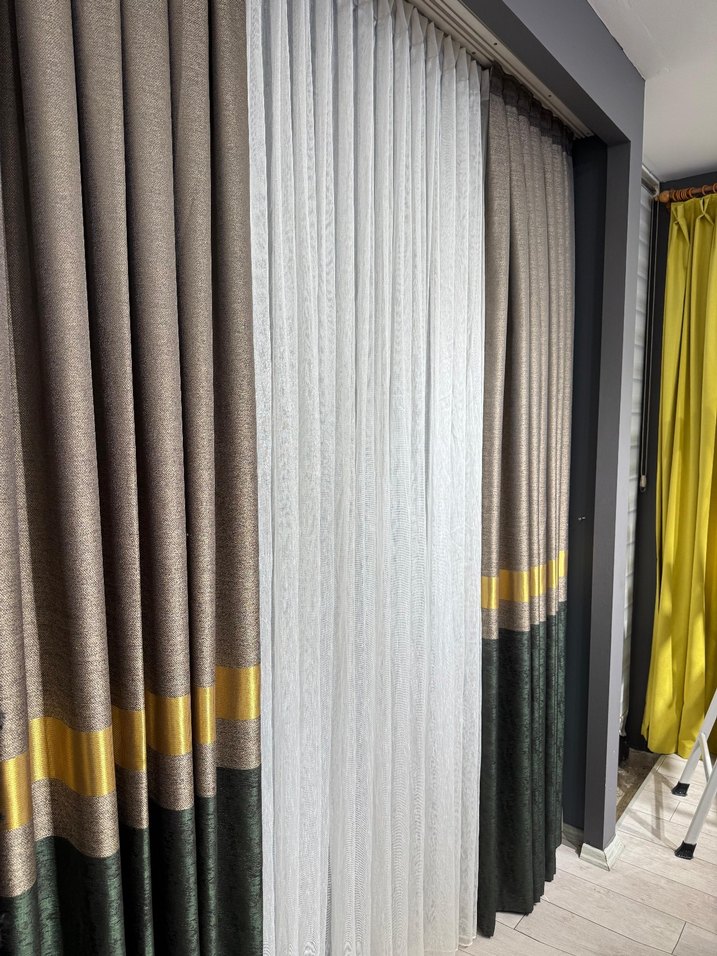 Modern Klasik Gri Çizgili Perde fiyat hepsinin fiyatidir - Görsel 2