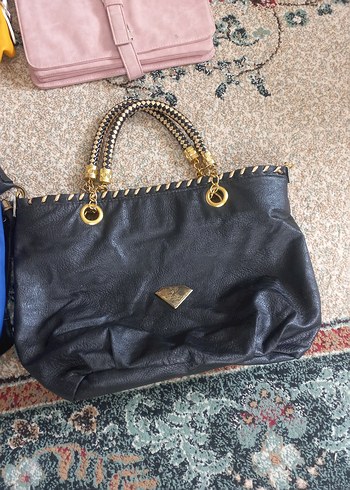 Sarı Beyaz Deri Kadın Çanta 4 adet canta - Görsel 6