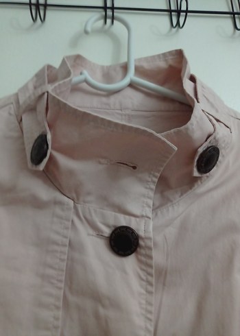 Kadın Pudra Pembe Trençkot - Görsel 3