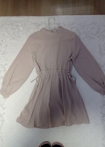 Bej Uzun Kollu Tunik-Elbise - Görsel 2