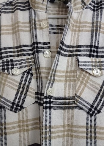 Kareli Kadın Gömlek-Ceket - Görsel 2