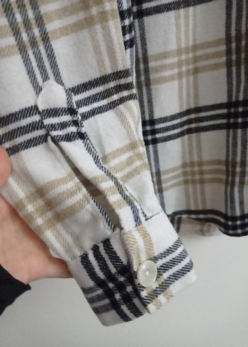 Kareli Kadın Gömlek-Ceket - Görsel 3