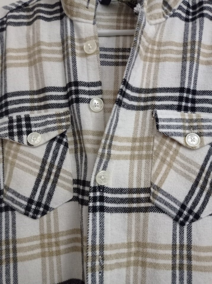 Kareli Kadın Gömlek-Ceket - Görsel 2