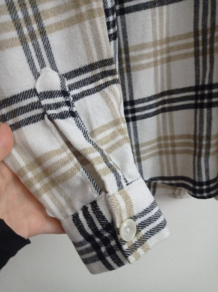 Kareli Kadın Gömlek-Ceket - Görsel 3