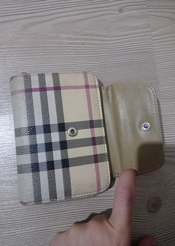 Bej Kareli Kadın Cüzdan - Görsel 3