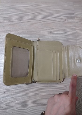 Bej Kareli Kadın Cüzdan - Görsel 2