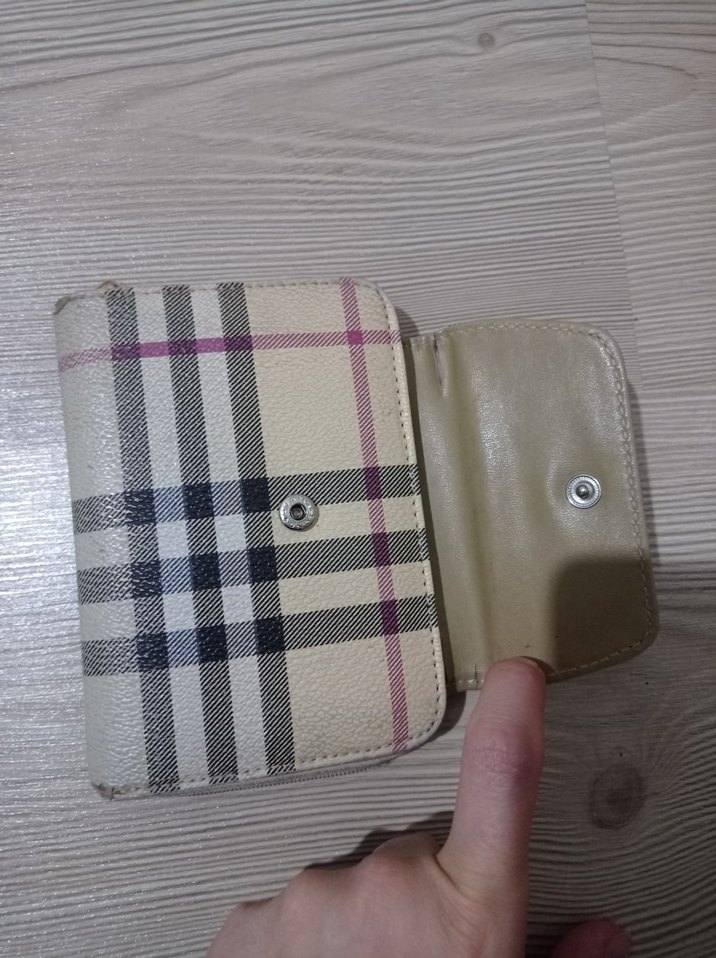 Bej Kareli Kadın Cüzdan - Görsel 3