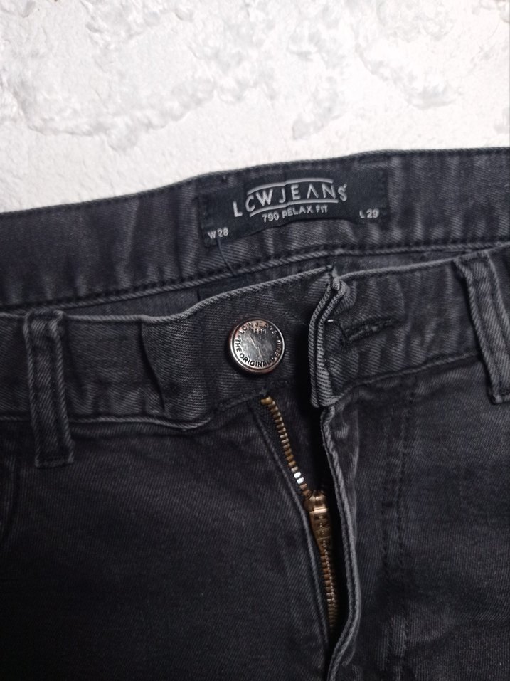 Gri Denim Pantolon Regular Fit - Görsel 3