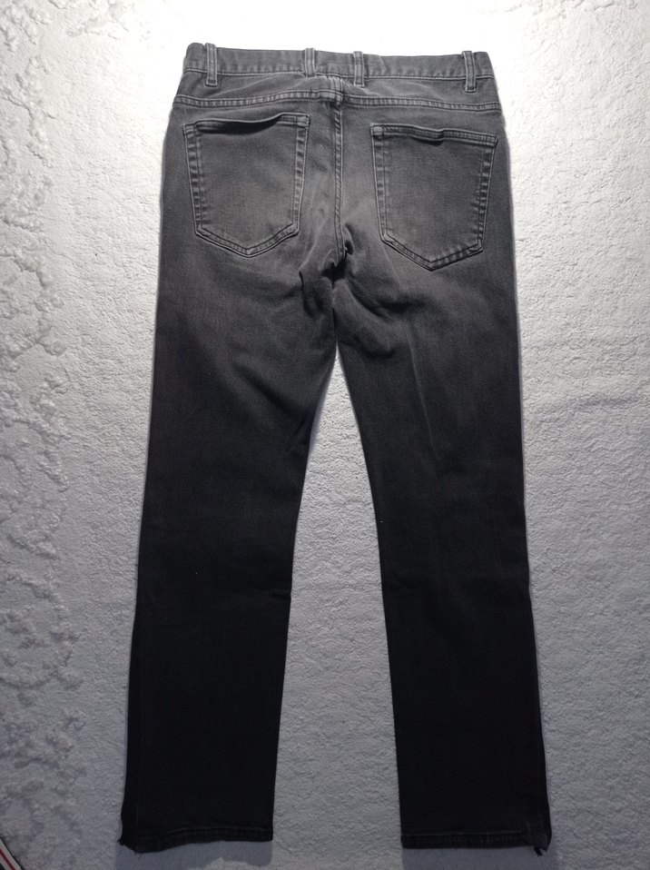 Gri Denim Pantolon Regular Fit - Görsel 4