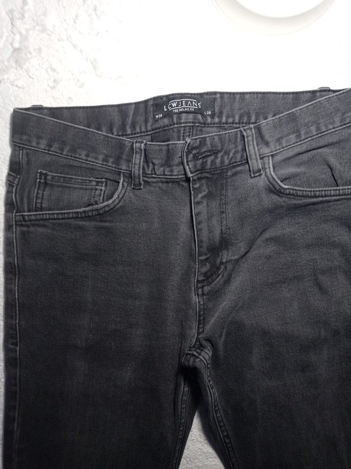 Gri Denim Pantolon Regular Fit - Görsel 2