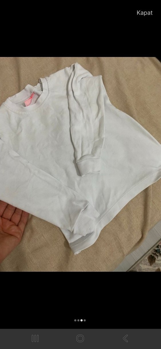 Beyaz Uzun Kollu Çocuk Atlet - Görsel 3